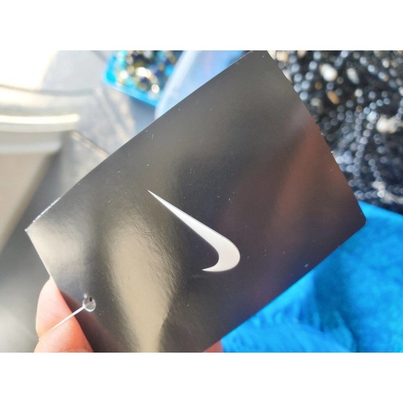 Nike Men's Blue 100% Polyester Pull On Swim Trunk Logo Print Shorts Size 2XL - Picture 11 of 12